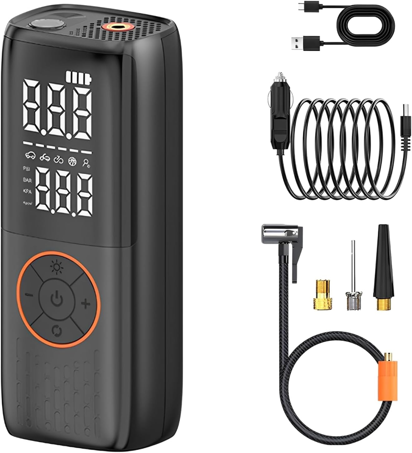 Phmnkl Cordless Tire Inflator Portable Air Compressor - 150PSI 2X Faster Inflation with Digital Pressure Gauge, Auto Shut-Off & LED Light - Dual Power Air Pump for Car, Motorcyc... Phmnkl Cordless Tire Inflator Portable Air Compressor - 150PSI 2X Faster Inflation with Digital Pressure Gauge, Auto Shut-Off & LED Light - Dual Power Air Pump for Car, Motorcyc...