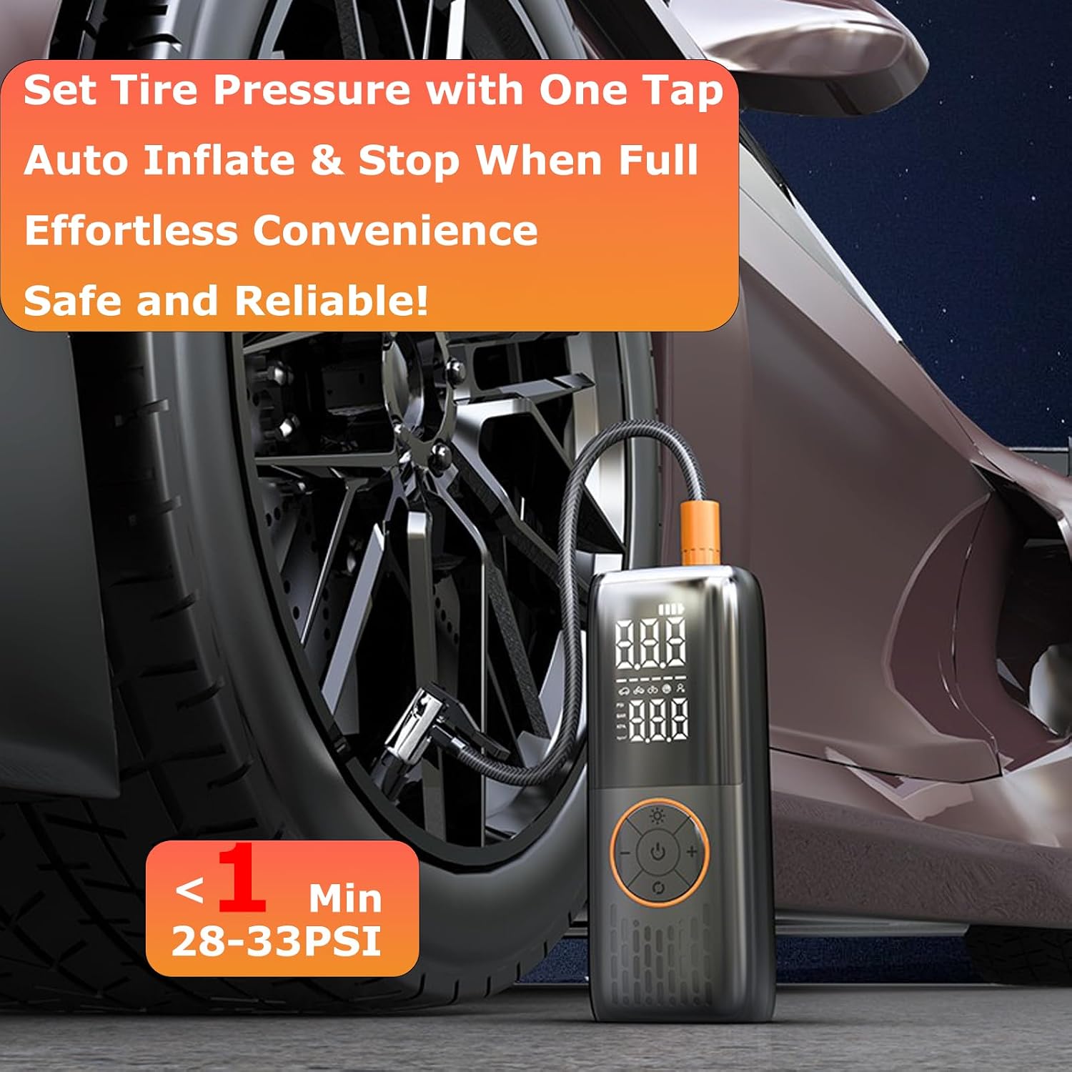 Phmnkl Cordless Tire Inflator Portable Air Compressor - 150PSI 2X Faster Inflation with Digital Pressure Gauge, Auto Shut-Off & LED Light - Dual Power Air Pump for Car, Motorcyc... Phmnkl Cordless Tire Inflator Portable Air Compressor - 150PSI 2X Faster Inflation with Digital Pressure Gauge, Auto Shut-Off & LED Light - Dual Power Air Pump for Car, Motorcyc...